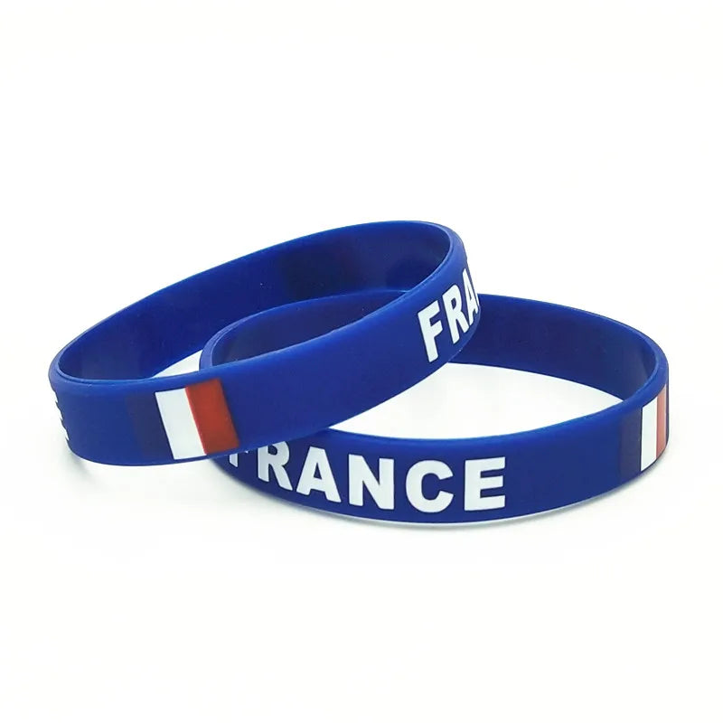Bracelets silicone France tricolores lot 3 supporter équipe de France — vue 4