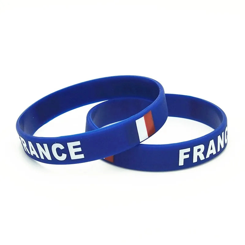 Bracelets silicone France tricolores lot 3 supporter équipe de France — vue 5