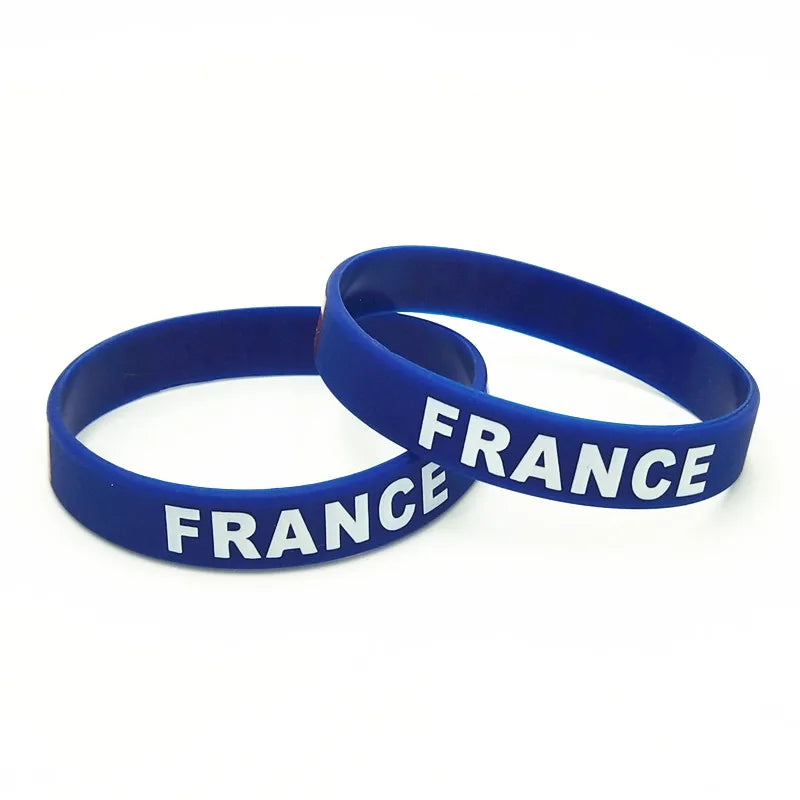 Bracelets silicone France tricolores lot 3 supporter équipe de France — vue 2