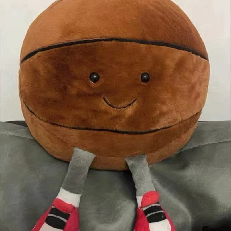 Coussin Ballon Foot Peluche — accessoire supporter équipe de France