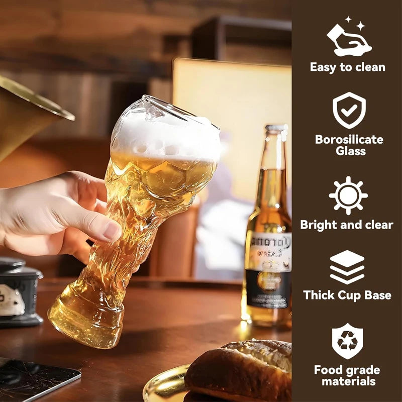 Chope Bière Trophée Foot 500ml — soirée match France
