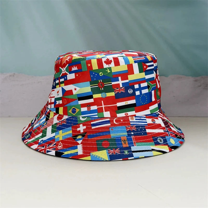 Bob Réversible Drapeaux Nations — accessoire supporter équipe de France