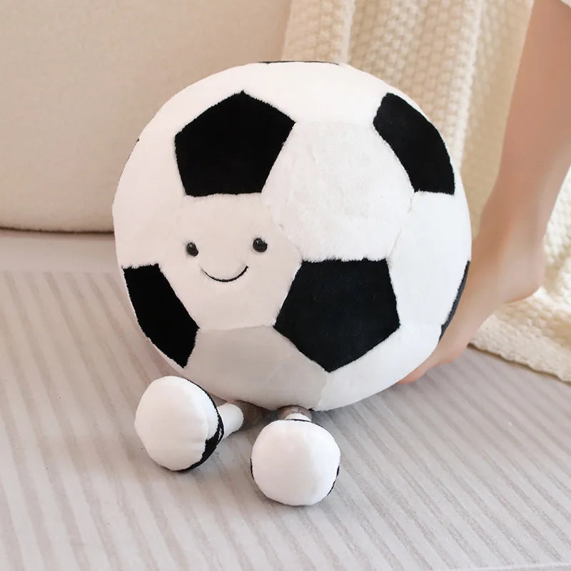 Coussin Ballon Foot Peluche — accessoire supporter équipe de France