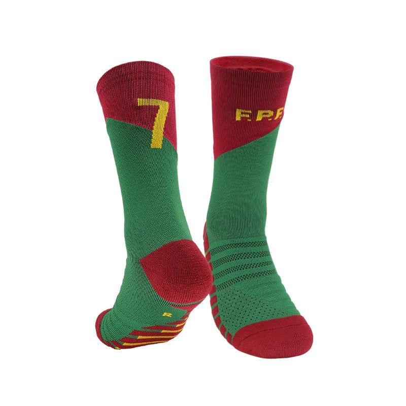 Chaussettes Foot Numéros Légendes — accessoire supporter équipe de France