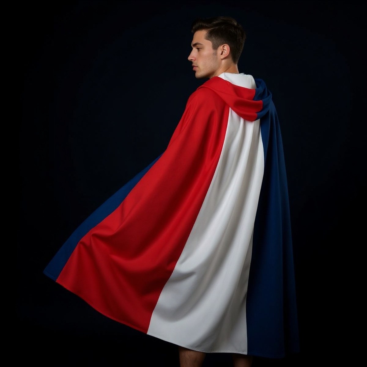 Cape Drapeau France à Capuche — accessoire supporter équipe de France